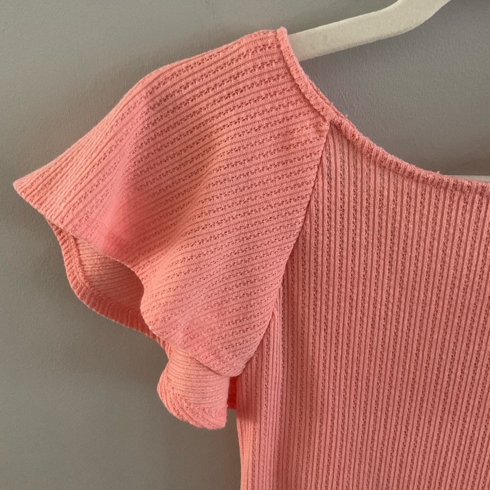 VENUS Ribbed Ruffled Blouse top - Picture 3 of 6
